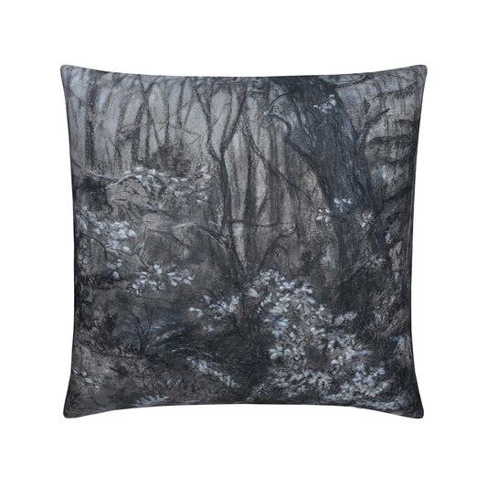 Into the Unknown: A Step Off the Trail — Charcoal Cushion