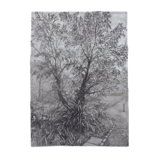 Into the Unknown: Mystery — Charcoal Tree Tea Towel
